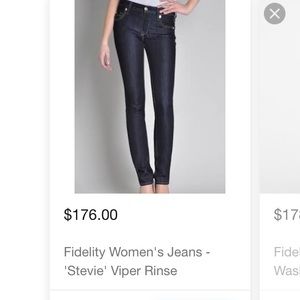 Fidelity denim. Stevie mid rise skinny